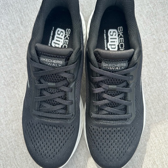 Skechers Black and White Women's Sneakers - Picture 4 of 5